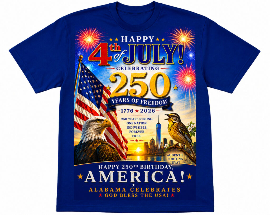 Alabama July 4th Celebration shirt (blue)