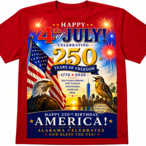 Alabama July 4th Celebration shirt  (red)