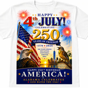 Alabama July 4th Celebration shirt (white)
